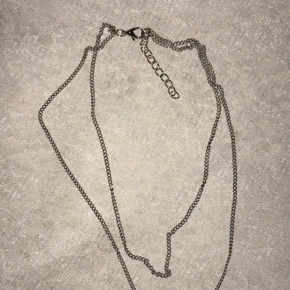 NWT Silver layered blue/white gemstone necklace - Picture 5 of 5